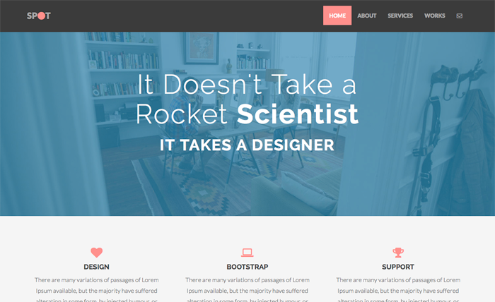 Spot Bootstrap WordPress Theme