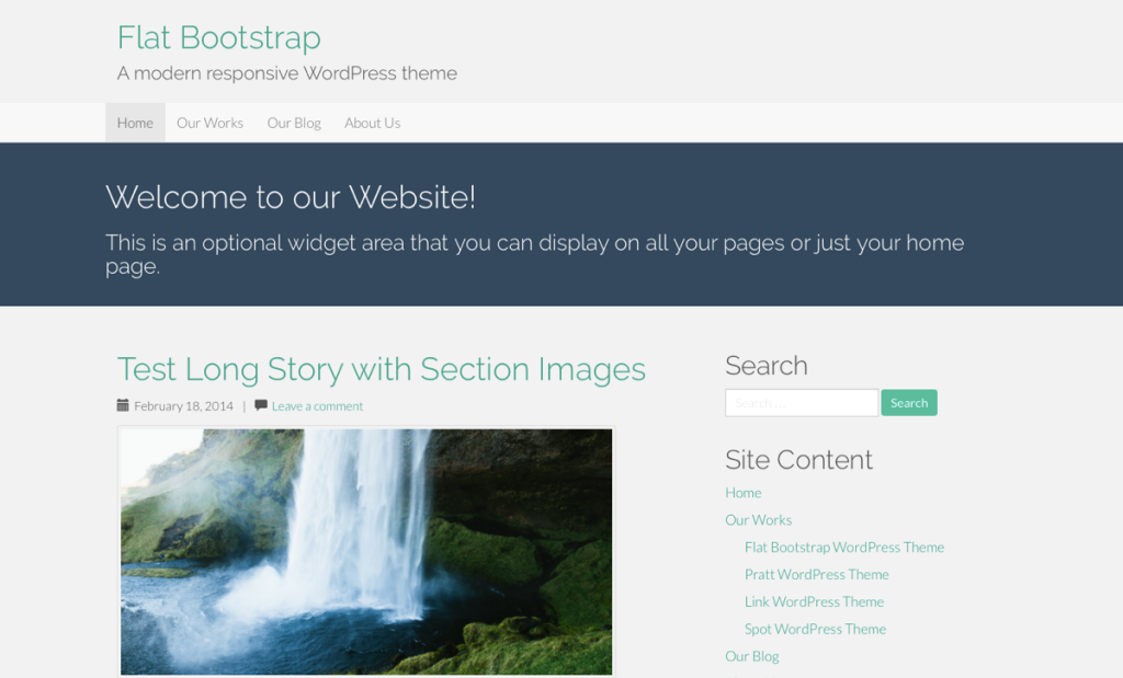 Flat Bootstrap WordPress Theme v1.9 Released